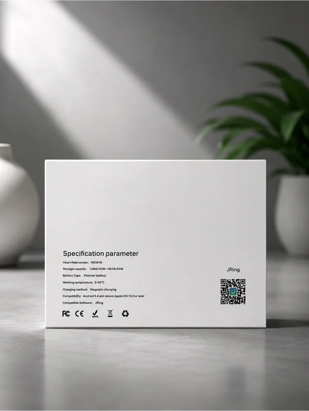Smart Ring Wearable in Black - Advanced Health & Notification Tracker